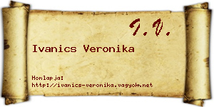 Ivanics Veronika névjegykártya