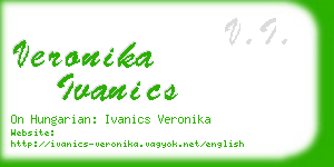 veronika ivanics business card